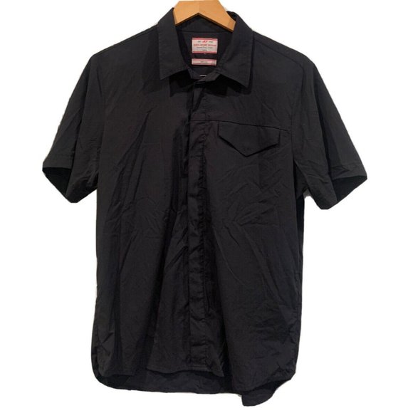 Giro Sport Design Black Button Up Short Sleeve Shirt Men's Medium - Picture 1 of 3
